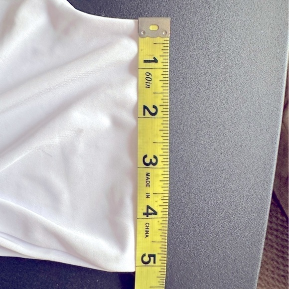 NWT Naked Wardrobe Swim Knotted Bikini Top White Size Large - Picture 10 of 11
